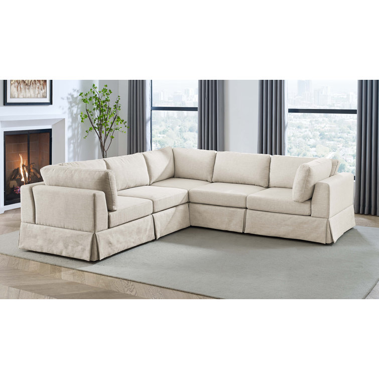 Arnon 104.5" Wide Reversible Modular Corner Sectional (incomplete 1 box only)(color may vary ours is grey)