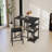 3-piece Bar Height Dining Table Set With Storage Shelves