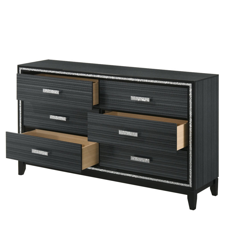 Commode Mukram, Noir patiné