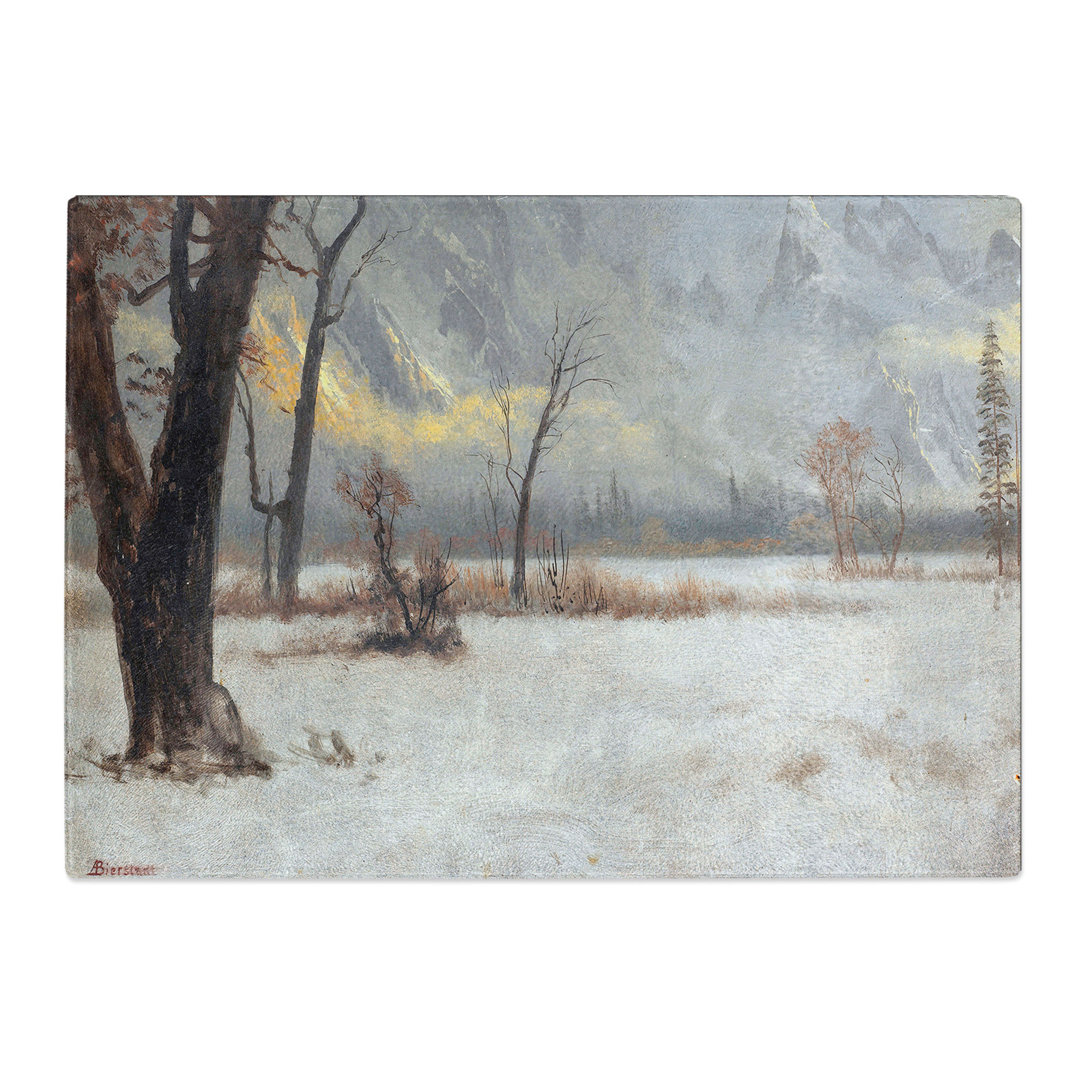 Winter Landscape by Albert Bierstadt Chopping Board