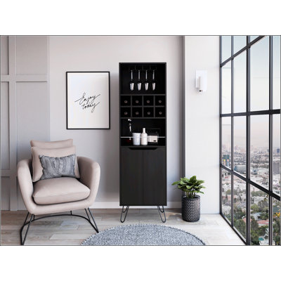 Armoire de bar 8 tablettes à 8 bouteilles