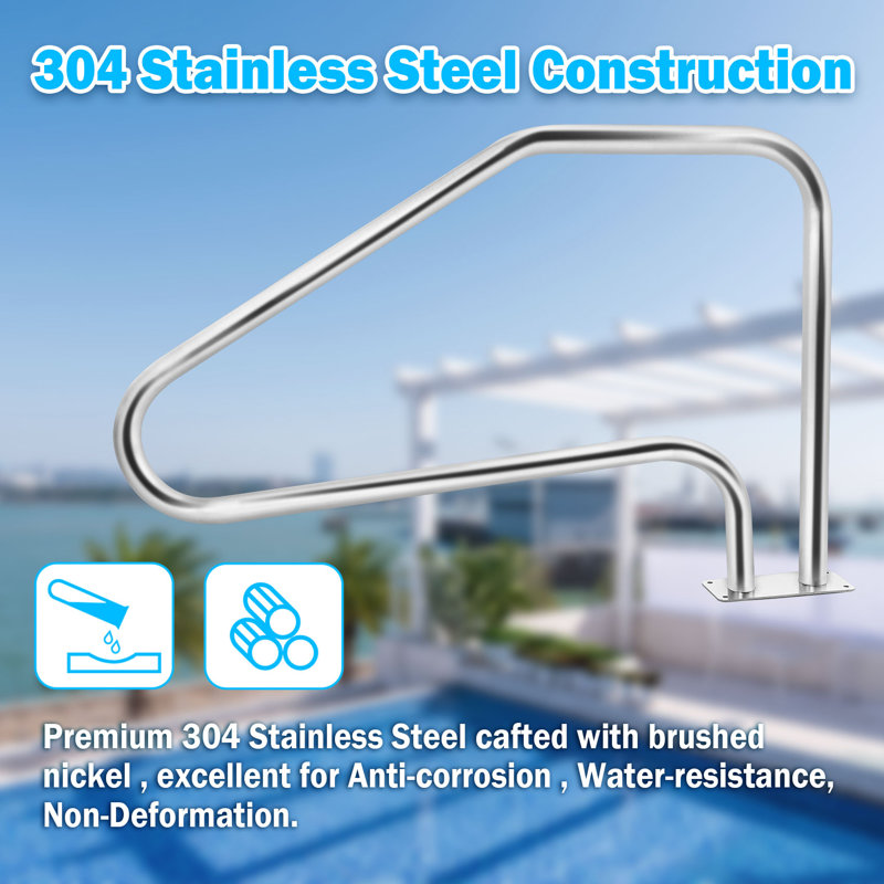32" H x 49" W x 4" D Swimming Pool Hand Rail