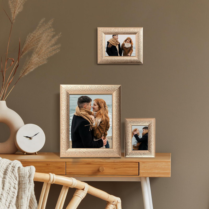 8X10 Inch Gold Picture Frames, Ornate Vintage Golden Photo Frames With Real Glass Cover For Tabletop Display Or Wall Mount (2 Pack)