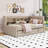 Twin Upholstered Daybed with Trundle, Shelves and USB-1805532528