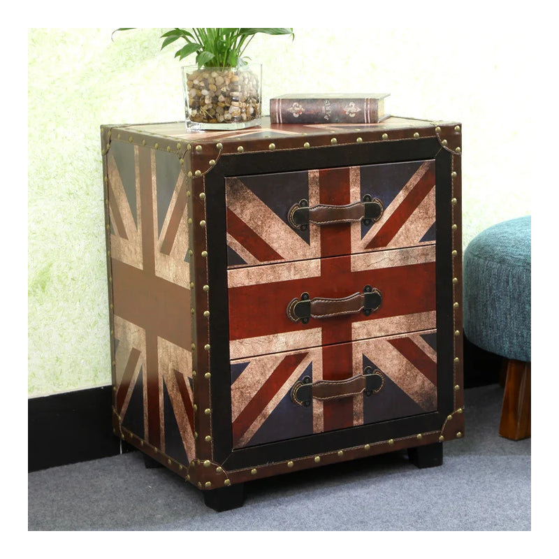 Antawon Retro Bedside Table Rustic Living Room Side A Few Solid Wood