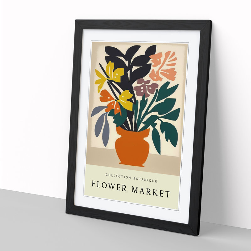 Collection Flower Market Exhibition No.5 - Single Picture Frame Print on Wood, 34cm H x 25cm W x 2cm D