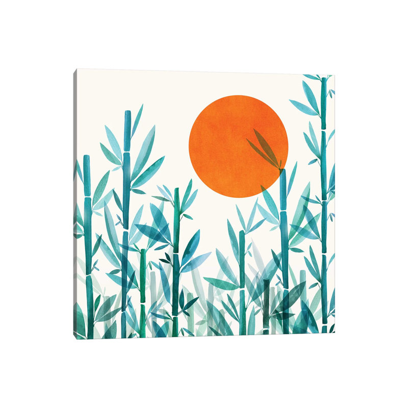Zen Garden Sunset - Wrapped Canvas Print, 66.04 cm H x 66.04 cm W x 3.175 cm D