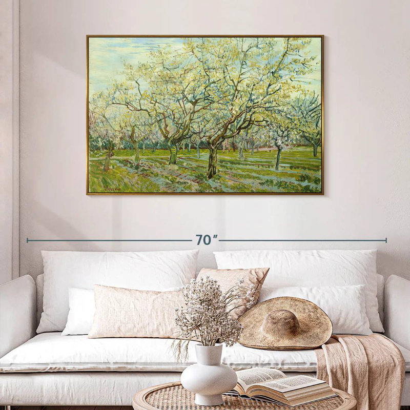 The White Orchard 1888, 46" X 31", Floating Frame Gold