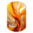 Orange Abstract Warm Fractal Design VII - Fractals Cylinder Shape Irregular Metal Wall Decor-105572315