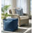 Qiviut Blue Square Pouf-283849738