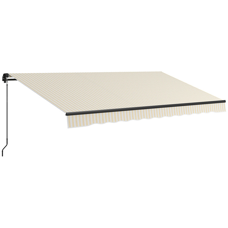 Auvent rétractable Outsunny 13 pi x 10 pi, L 156 po x P 120 po, Beige