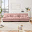 Canapé modulaire 3 places en chenille souple et confortable pour salon, appartement, studio et bureau-724994670-724994962