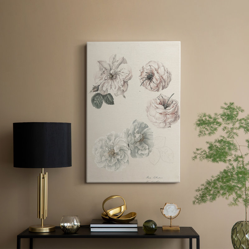 Motif floral rétro CCXV III - galerie Cavas, H 48 po x l 32 po