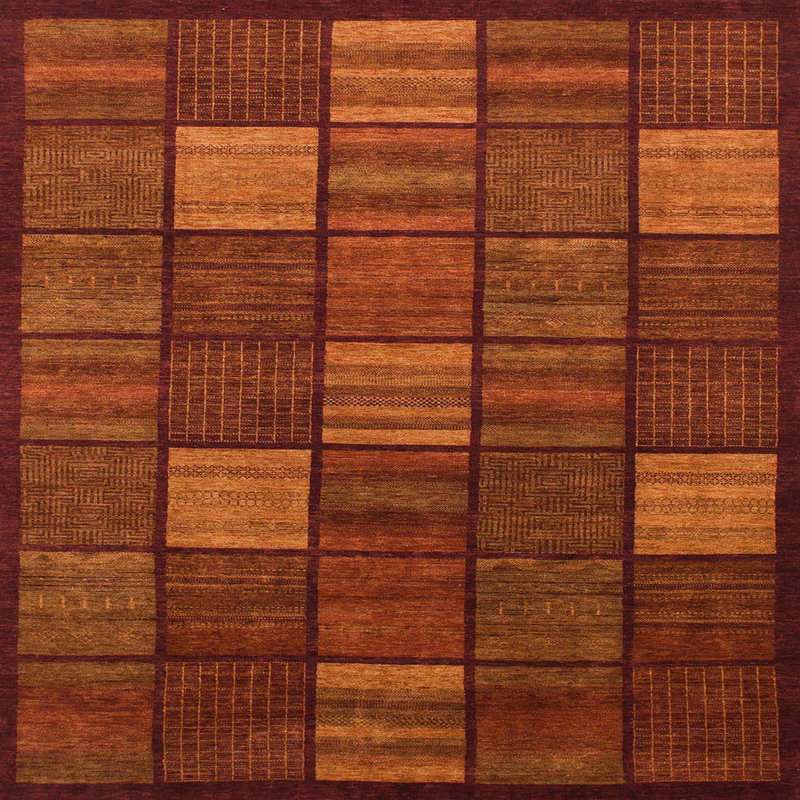 Tapis abstrait moderne 1526, Carré 8 pi
