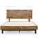 Lirim Rustic Solid Wood Platform Bed with Adjustable Headboard