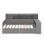 Lit de jour simple avec tablettes et tiroirs de rangement-670779852