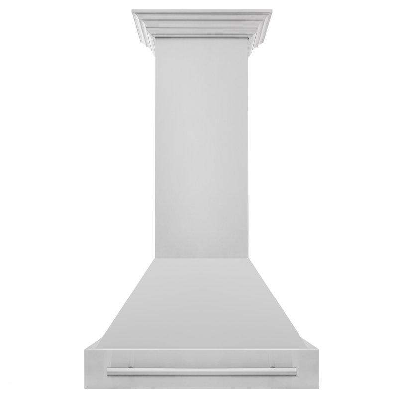 30" 400 CFM Ducted Wall Mount Range Hood with Nightlight, Silver
