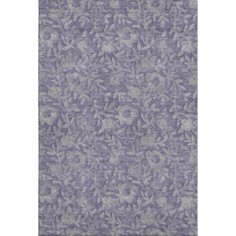 Premium Machine Washable Prisco Eggplant Rug