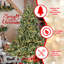 Arbre de Noël pleine forme avec lumières Ul - branches mixtes Pe / Pvc, pointes, base large pour les espaces spacieux, structure à charnières, support en métal stable-752570218