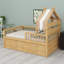 Lit escamotable Imaginative avec lit gigogne intégré et détails en tissu confortable-896074501