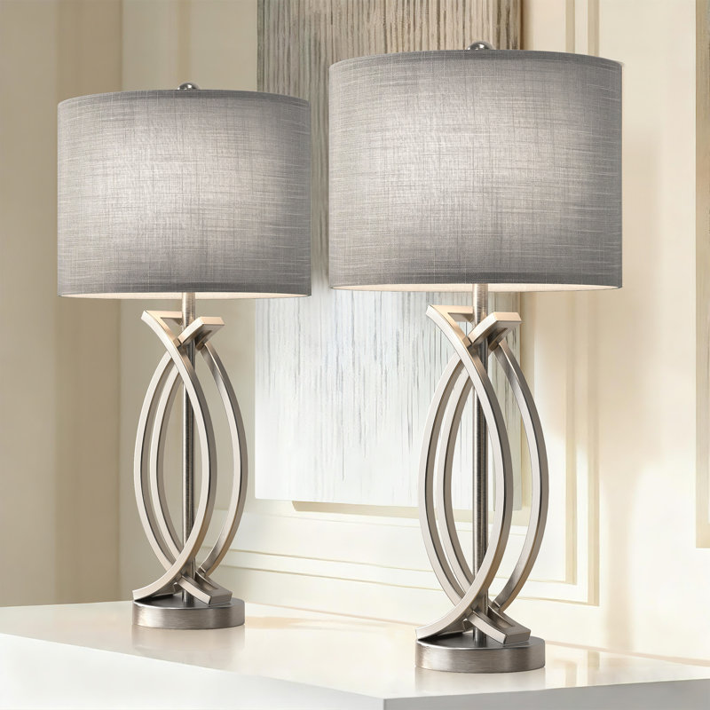 Burholme 26" Metal Industrial Table Lamp with 3-way Dimmable Light for Bedroom Nightstands, Living Rooms and Desks
