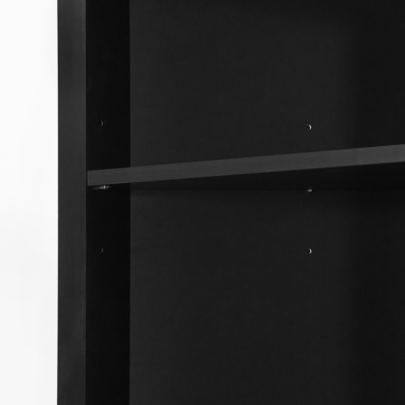 Grande armoire d'angle avec 3 tiroirs, tablettes réglables et portes Rangement polyvalent pour la salle de bain, Noir