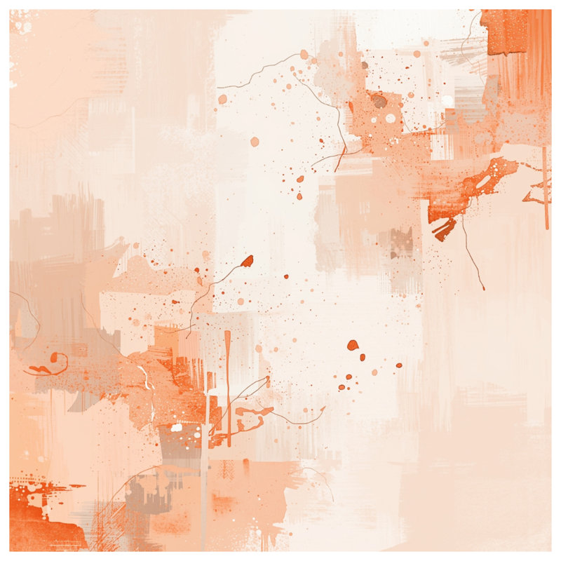 Tapisserie murale orange à éclaboussures abstraites - Décoration murale abstraite, H 104 po x 88 avec 4 œillets