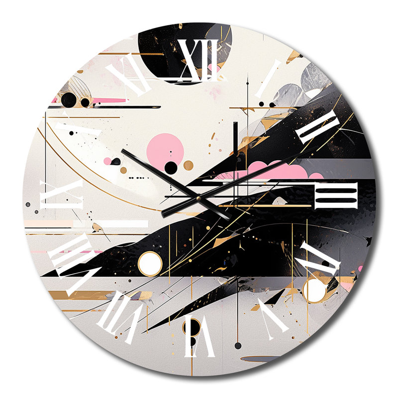 Horloge murale rose et noire, Moyenne