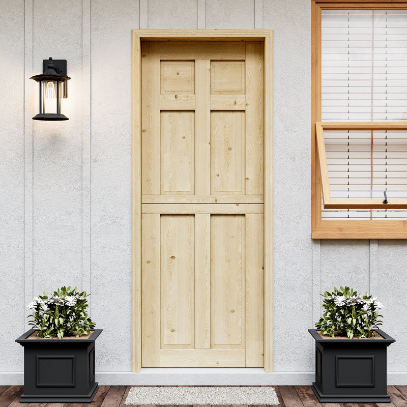 Qucik Assemble Jamb, Not Prehung, Unfinished Dutch Door, 6 Panel Split Single Door Slab With Latch and hardware kit