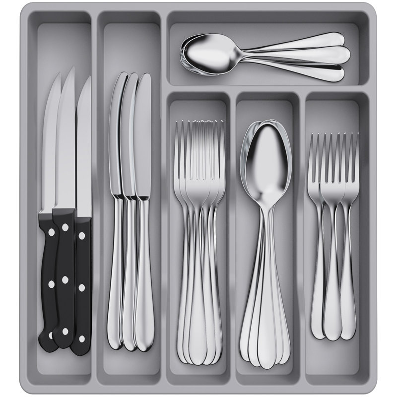 Tiroir de rangement Silverware, Gris