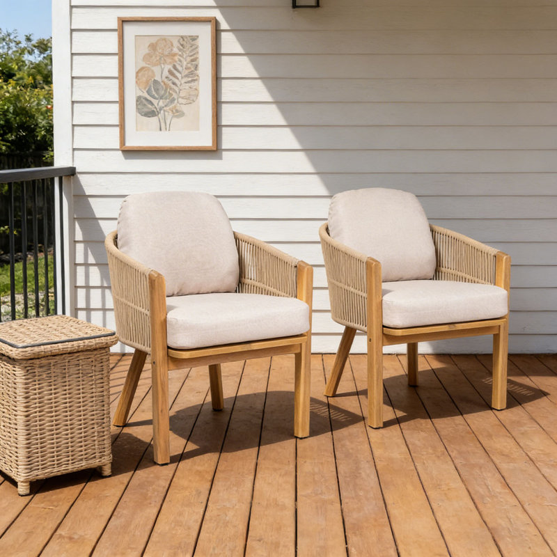 Chaise avec accoudoirs pour l'extérieur