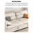 Cream Style Cat Scratch Resistant Leather Adjustable Sofa