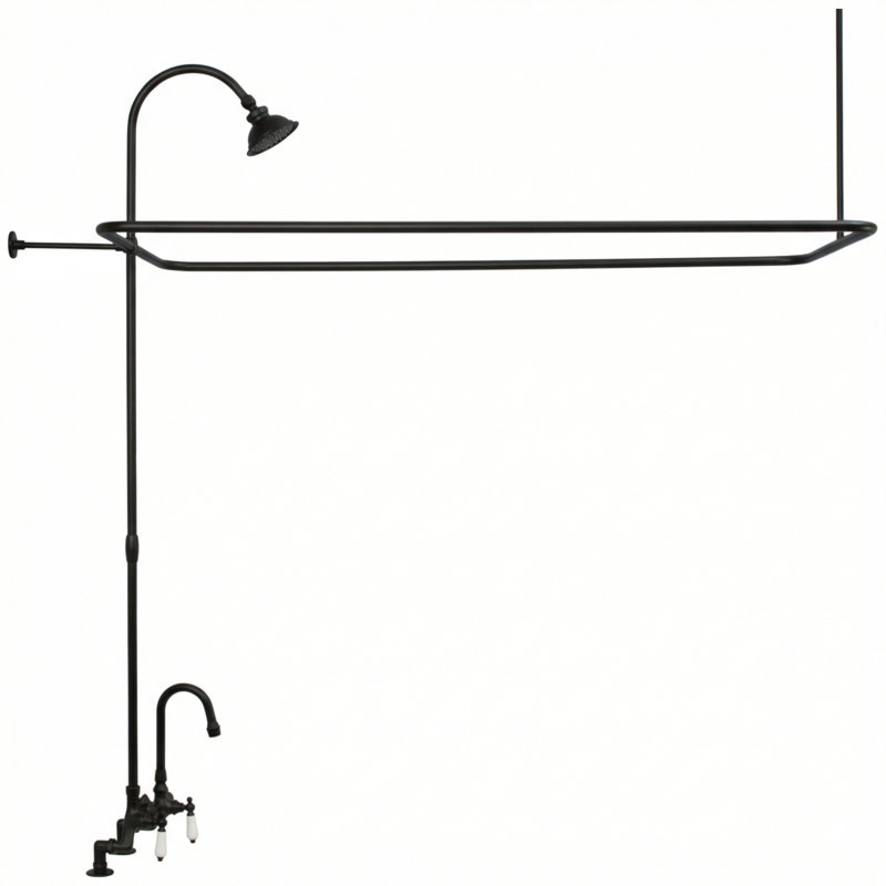 Strom LivingThe Deck Mount Enclosure Shower Set with 1.75 GPM & 4 7/8" DiameterConnector Standard/Shower Head in