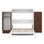 Grand lit escamotable avec lumière DEL, lit escamotable avec tiroirs de rangement pour garde-robe de bureau, lit escamotable pour chambre à coucher
