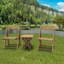 Ensemble de bistro et de table rectangulaire pliable en teck HiPS-1135447428