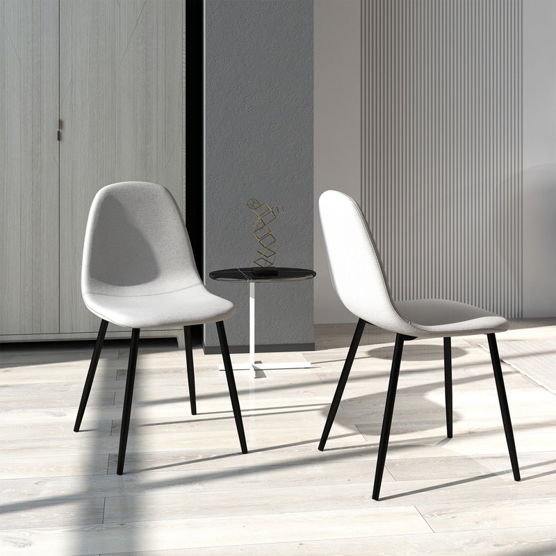 Creekmore Currin 5 Pieces Dining Table Set with Industrial Edge Design Dining Table and 4 Chairs Set for Kitchen Dining Room
