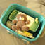 Froppi Hard Plastic Stackable Kids Toy Storage Box with Lid and Wheels L50 W35 H30 cm-945038121