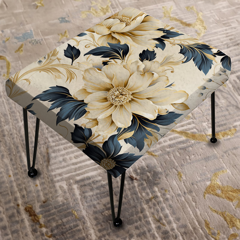 Repose-pieds contemporain à motif victorien IV - Motif contemporain