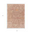 5' X 8' Orange Floral Washable Indoor Outdoor Area Rug