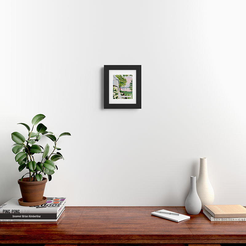 Laura Trevey, New England Hydrangea, reproduction d'art encadrée, H 10 po x l 8 po, Noir