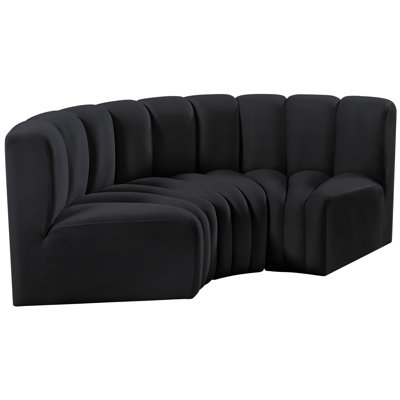 Hollybeth Upholstered Curved Sectional Reversible