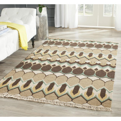 Brunson Flatweave Wool Beige/Brown Rug