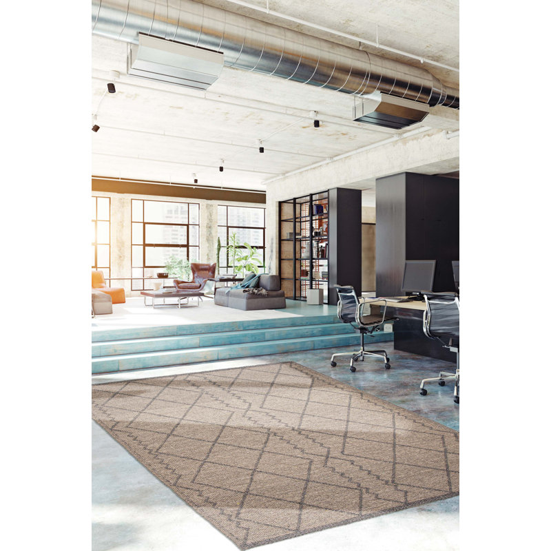 Tapis rectangulaire en laine 5 pi x 8 pi 2 po Delmina One-of-a-Kind