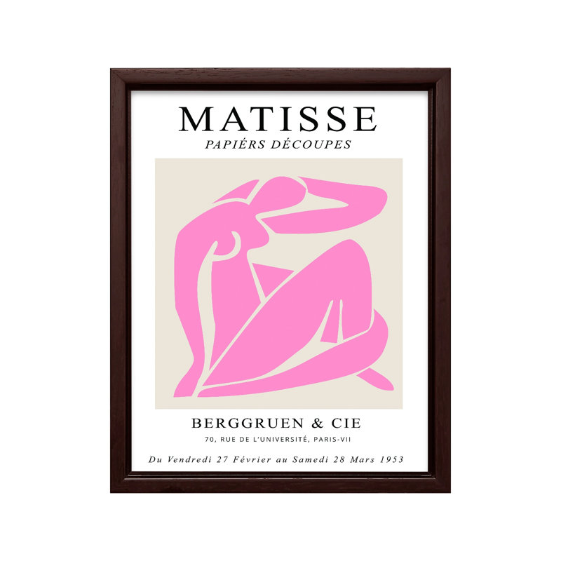 Henri Matisse - rose, Sans cadre, H 24 po x l 32 po, Affiche