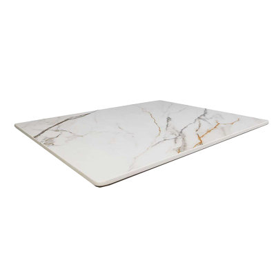 Plateau en pierre frittée en marbre blanc H & D 24 po x 30 po