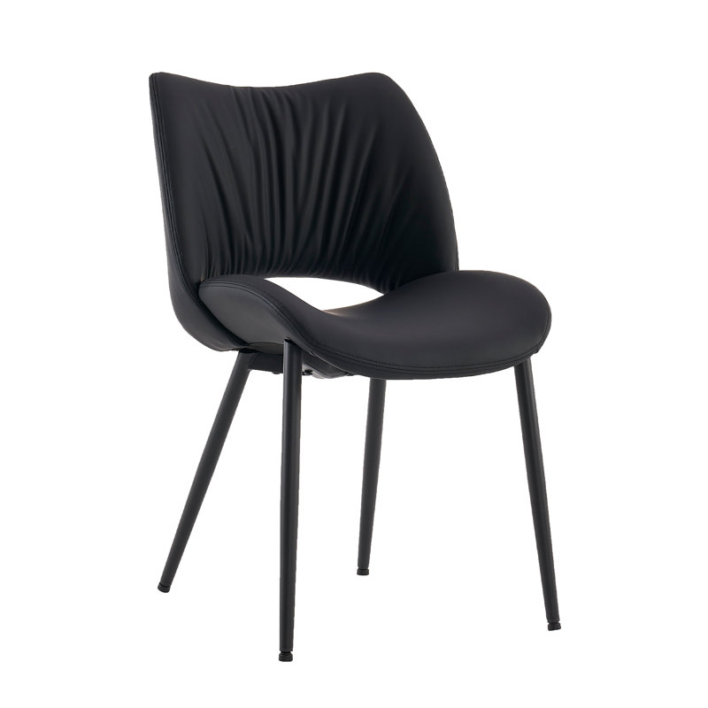 18.5'' H Upholstered Pine Side Chair, Black