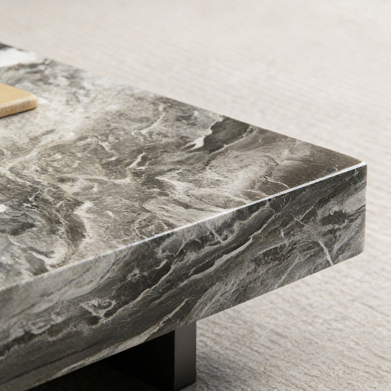 Table basse Minimalist Home, H 11,81 po x L 47,24 po x l 47,24 po, Gris