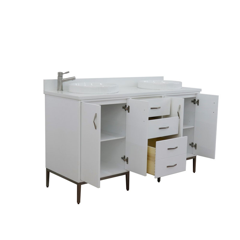 Ensemble de meuble-lavabo double 61 po Aashna