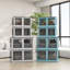 3 bacs de rangement empilables avec couvercles, roues, pliables, 18 gallons-2042000167