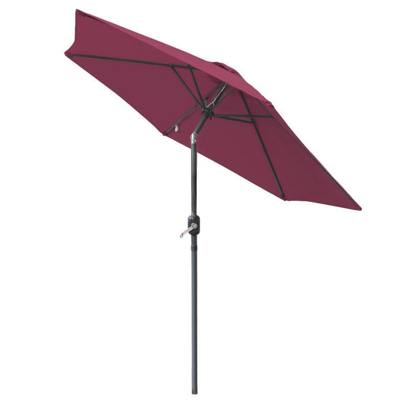 Angalina Traditional Parasol, Wine Red, 220cm H x 250cm W x 250cm D